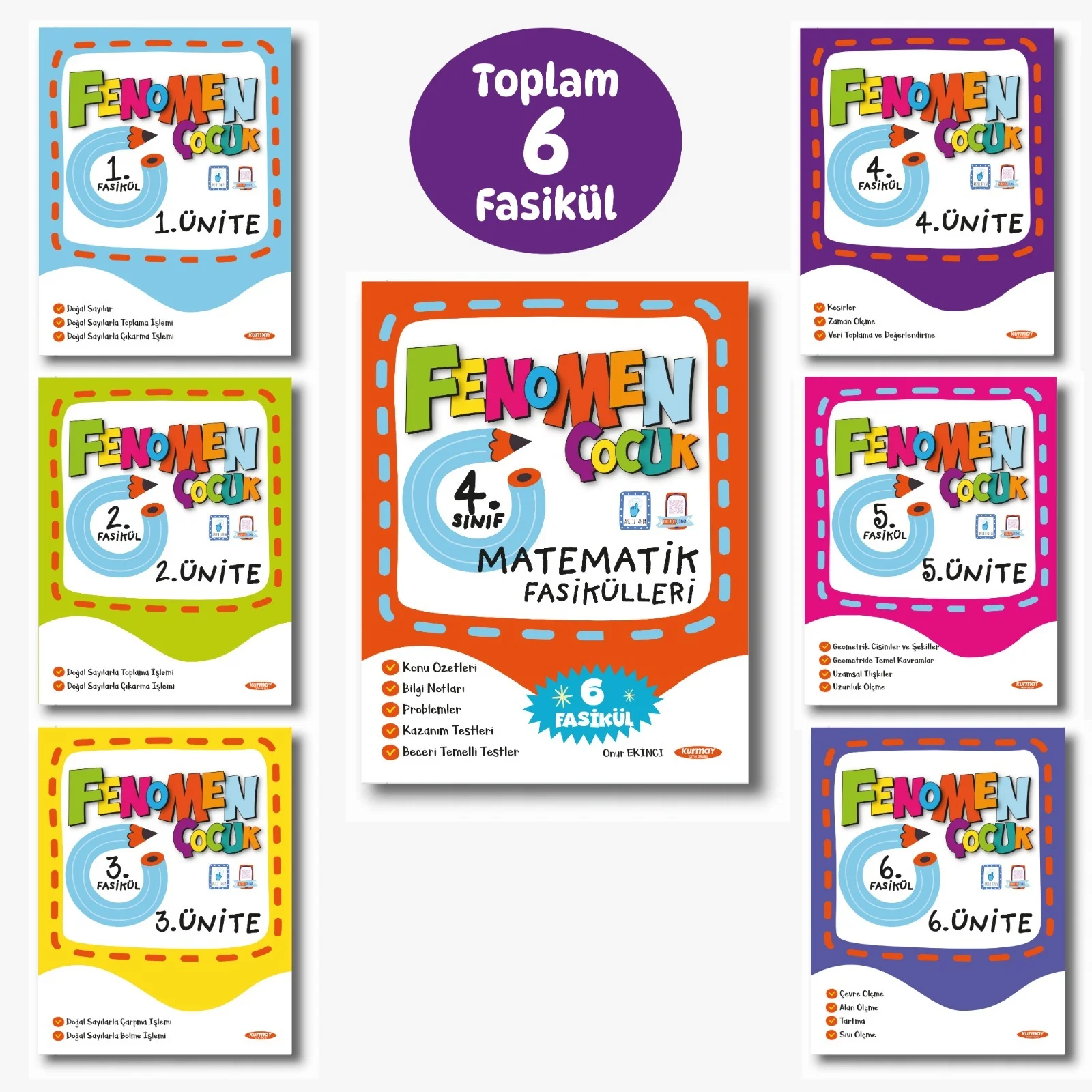 FENOMEN ÇOCUK 4 MATEMATİK FASİKÜLLERİ (TOPLAM 6 FASİKÜL)