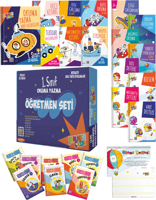 1. Sınıf Okuma Yazma Seti (Öğretmen Seti + Öğrenci Seti)